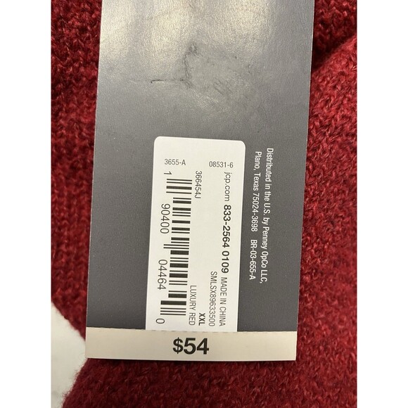 Worthington Womens NWT Luxury Red Tunic Sweater Size XXL - Picture 5 of 8